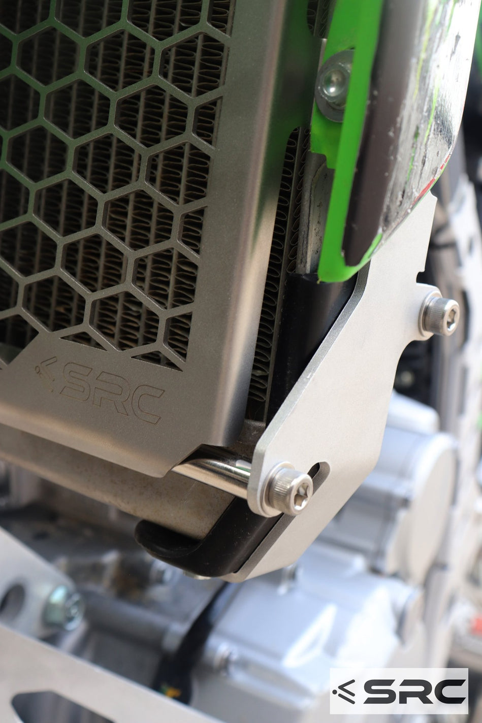 Klr Radiator Guard Kawasaki KLX300R Radiator guard – SRC Adventure Moto