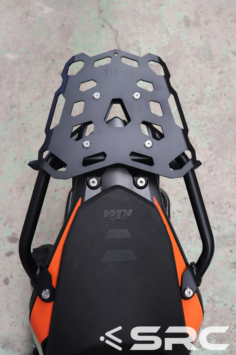 KTM390 Adventure - Rear Cargo Rack & Grab rails – SRC Adventure Moto