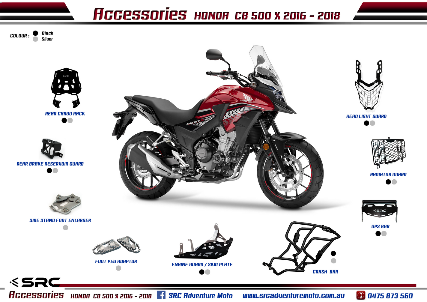Honda CB500X All parts overview SRC Adventure Moto
