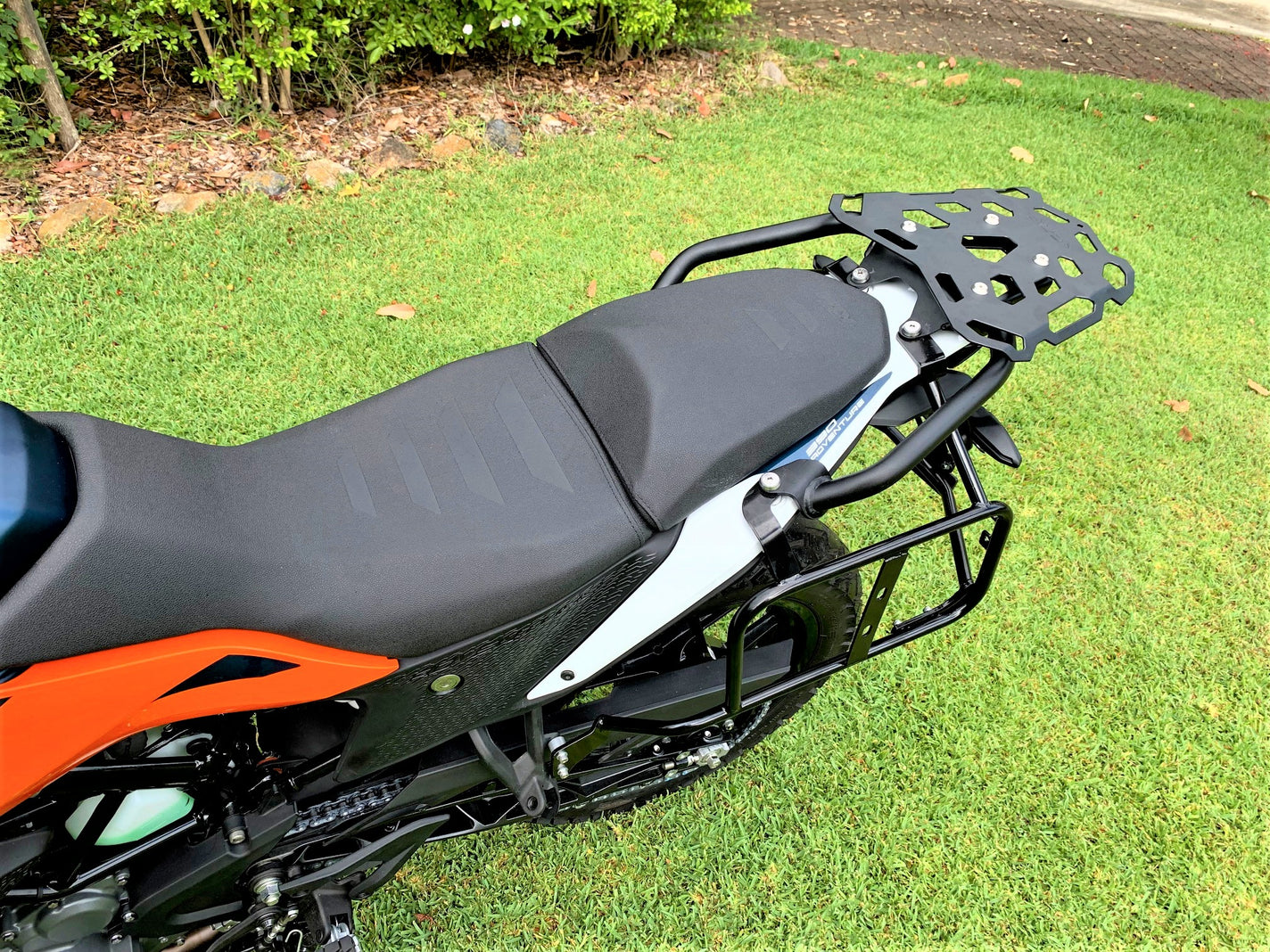 KTM390 Adventure - Rear Cargo Rack & Grab rails – SRC Adventure Moto